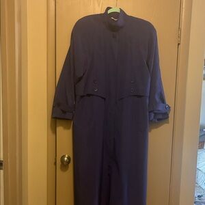 Chic Blue Long Dress Coat